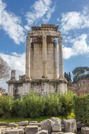 Ancient ruins of the Roman Forumの写真素材