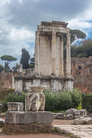 Ancient ruins of the Roman Forumの写真素材