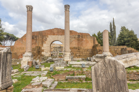 Ancient ruins of the Roman Forumの写真素材