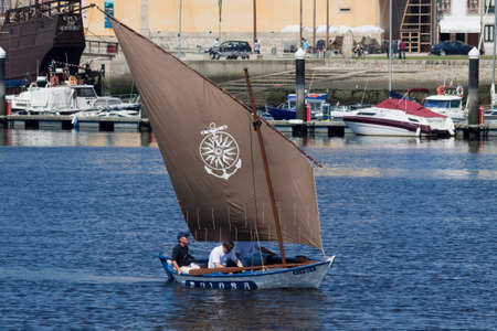 IX Meeting of Traditional Boats of Vila do Conde. Fishing sailboat Briosa.のeditorial素材