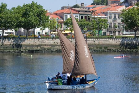 IX Meeting of Traditional Boats of Vila do Conde. Fishing sailboats Baltazar and Briosa.のeditorial素材