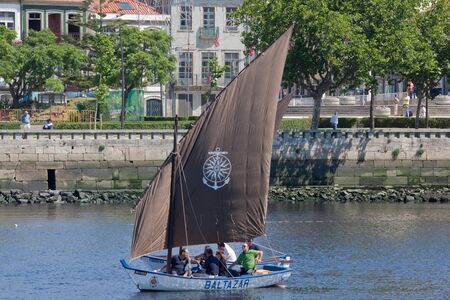 Sailors of sailboats Baltazar and Briosa in the IX Meeting of Traditional Boats in June 2011 in Vila do Conde (Portugal).のeditorial素材