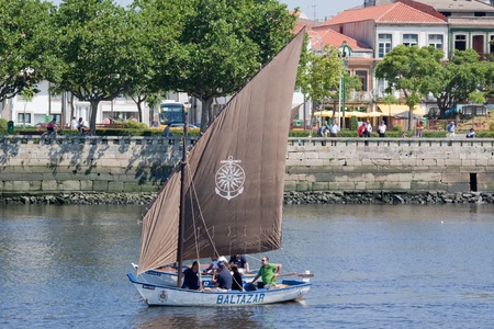 Sailors of sailboats Baltazar and Briosa in the IX Meeting of Traditional Boats in June 2011 in Vila do Conde (Portugal).のeditorial素材