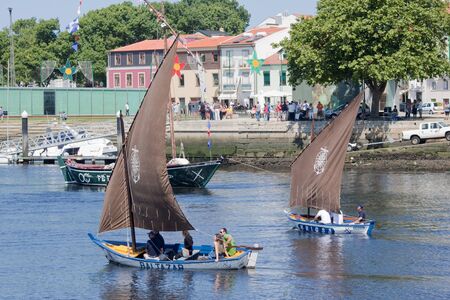 IX Meeting of Traditional Boats of Vila do Conde. Fishing sailboats Baltazar and Briosa.のeditorial素材