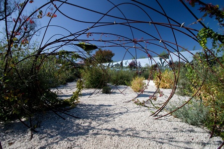 Ponte do Lima, Portugal - August 17, 2011: the 7th International Garden Festival was a competition between 58 projects received from 12 countries.のeditorial素材