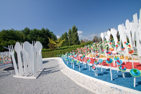 Ponte de Lima, Portugal - May 25 to October 31, 2012: the 8th International Garden Festival was a competition between 49 projects received from different countries. This year the theme is "Gardens for Eating".のeditorial素材