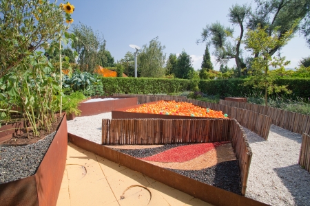 Ponte de Lima, Portugal - May 25 to October 31, 2012: the 8th International Garden Festival was a competition between 49 projects received from different countries. This year the theme is "Gardens for Eating".のeditorial素材