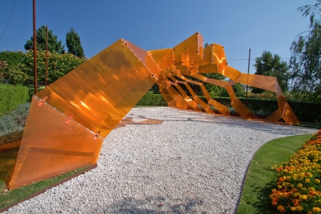 Ponte de Lima, Portugal - May 25 to October 31, 2012: the 8th International Garden Festival was a competition between 49 projects received from different countries. This year the theme is のeditorial素材