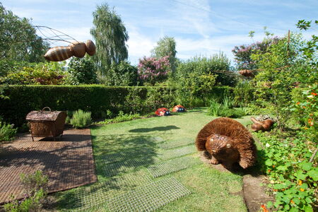 Ponte de Lima, Portugal - August 21, 2014: the 10th Ponte de Lima International Garden Festival of Ponte de Lima is composed by the creation of eleven temporary gardens with innovative perspectives of the use of public spaces. This year the theme is "Gardのeditorial素材