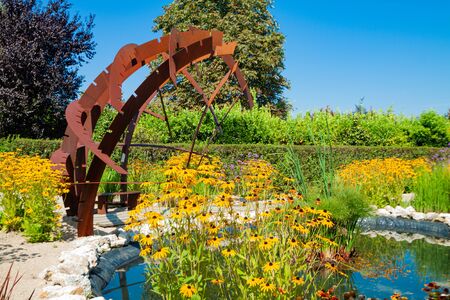 Ponte de Lima Portugal - August 23 2019: the 15th Ponte de Lima International Garden Festival of Ponte de Lima is divided into 12 temporary gardens, 11 of whom have never seen before. Artists, designers, gardeners and landscape architects from 9 countriesのeditorial素材