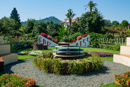 Ponte de Lima Portugal - August 23 2019: the 15th Ponte de Lima International Garden Festival of Ponte de Lima is divided into 12 temporary gardens, 11 of whom have never seen before. Artists, designers, gardeners and landscape architects from 9 countriesのeditorial素材