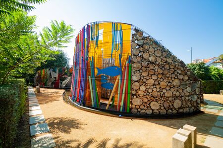 Ponte de Lima Portugal - August 23 2019: the 15th Ponte de Lima International Garden Festival of Ponte de Lima is divided into 12 temporary gardens, 11 of whom have never seen before. Artists, designers, gardeners and landscape architects from 9 countriesのeditorial素材