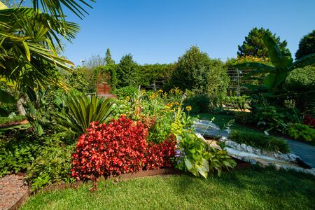 Ponte de Lima Portugal - August 23 2019: the 15th Ponte de Lima International Garden Festival of Ponte de Lima is divided into 12 temporary gardens, 11 of whom have never seen before. Artists, designers, gardeners and landscape architects from 9 countriesのeditorial素材