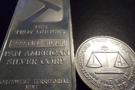 Silver coinの写真素材