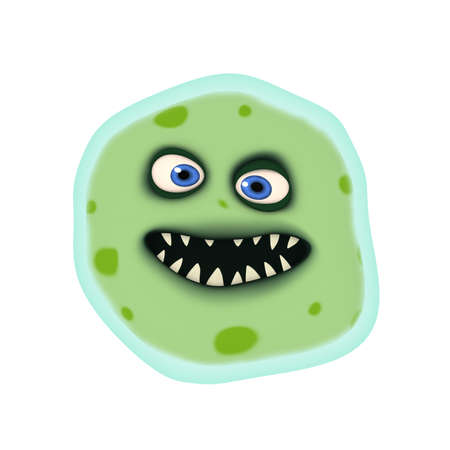 3d cartoon bacteriumの写真素材