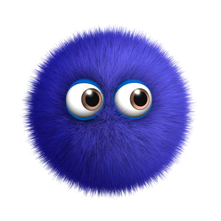 3d cartoon furry monsterの写真素材