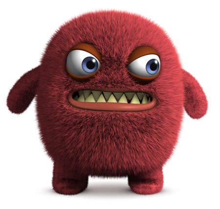 cute furry monsterの写真素材