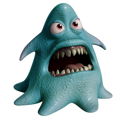 3d cartoon octopus monsterの写真素材