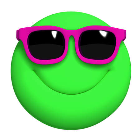 3d cartoon cute green ballの写真素材