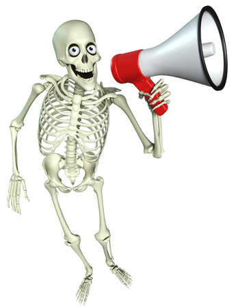 3d cartoon skeletonの写真素材