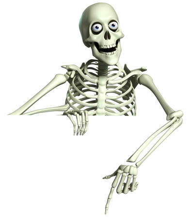 3d cartoon skeletonの写真素材