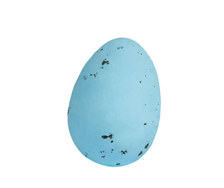 Easter blue egg isolated on white backgroundの写真素材