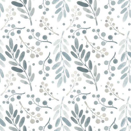 Watercolor abstract flowers seamless pattern. Beige brown ochre color. Ideal for textiles, design.