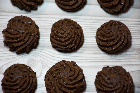 chocolates on white backgroundの写真素材