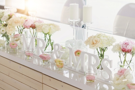 Wedding table decorationの写真素材