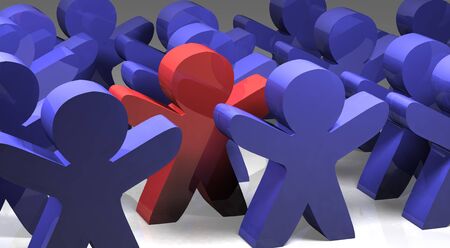 Be different 3D illustrationの写真素材