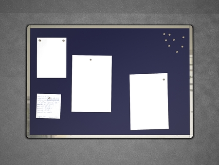 Message board with notesの写真素材