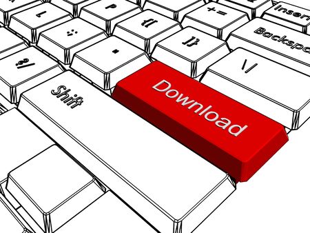 Download button on keyboardの写真素材