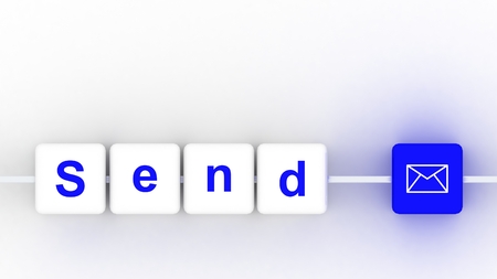 Send mail sign. Internet web conceptの写真素材