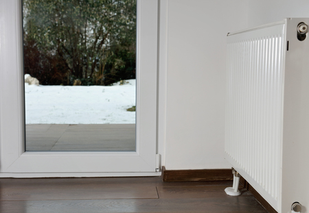 House heating on cold winter daysの写真素材