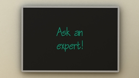 Ask an expert on board. Business concept.の写真素材
