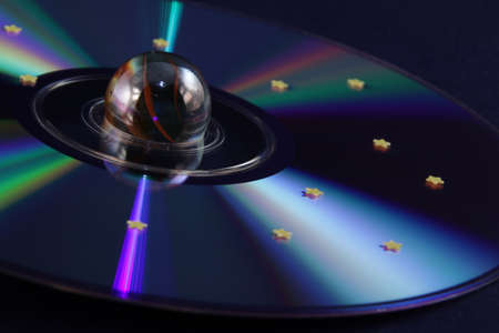 CD with starsの写真素材
