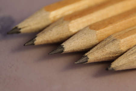 set of simple pencilsの写真素材
