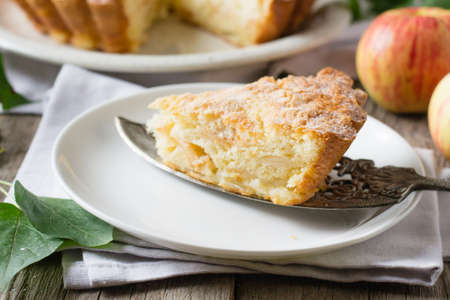 Piece of apple cakeの写真素材