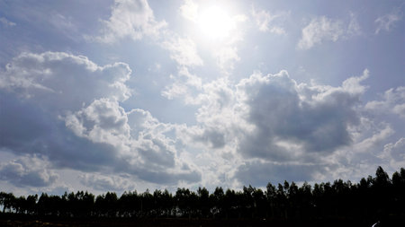 Beautiful sky background with cloud formation. Background landscape imageの写真素材