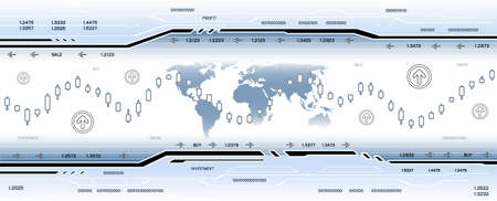 Business background with digits and linesのイラスト素材