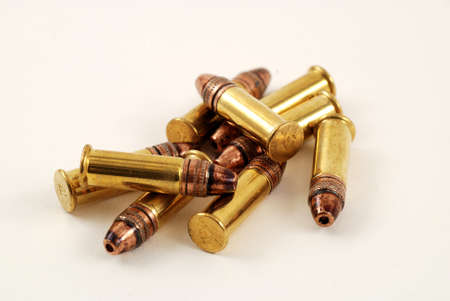 stock pictures of bullets for use in a rifle or gunの写真素材