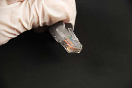 pictures of ethernet connector used for connection to internet