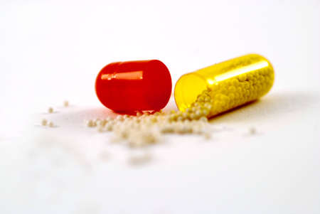 stock pictures of pills over a white background