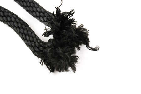 stoock pictures of a piece of rope ready to be brokenの写真素材
