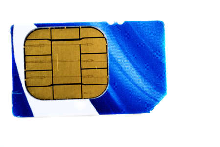 pictures of SIM cards used in cell phonesの写真素材