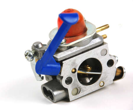 Stock pictures of a small gas engine and a carburetorの写真素材