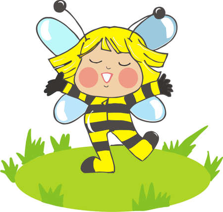 cute baby beeのイラスト素材
