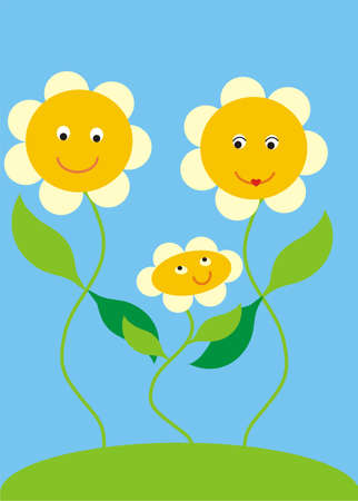daisy familyのイラスト素材
