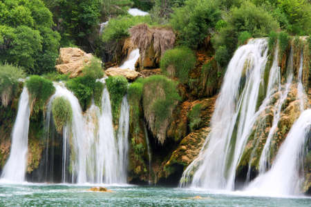Waterfall KRKA in Croatiaの写真素材