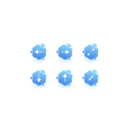 modern liquid notification arrow vector iconのイラスト素材